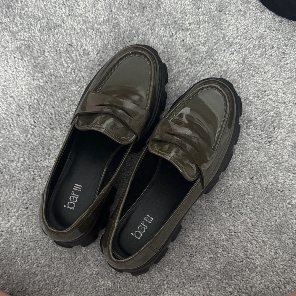 Bar III Dark Green Loafers